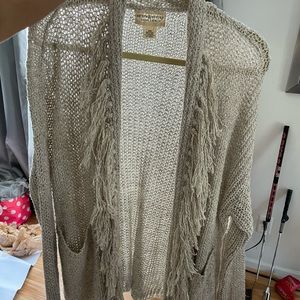 Super Cute Denim & Supply Ralph Lauren Fringe Cardigan Sweater Size M